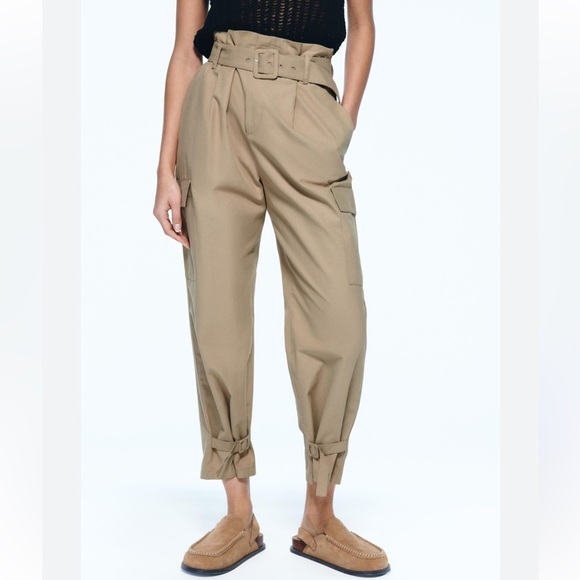 Zara Tan Cargo Pants - Picture 7 of 7